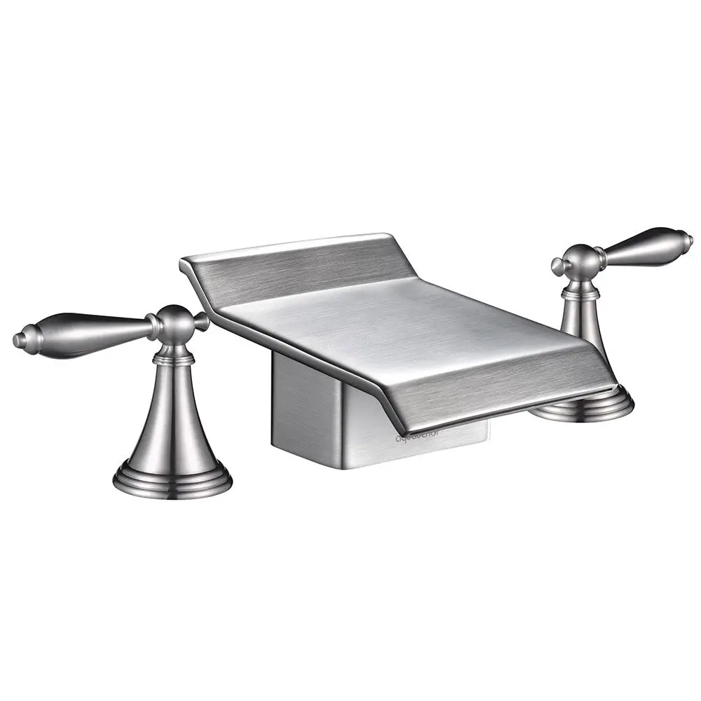 Yescom 2-Handle Widespread Bathtub Faucet Brushed Nickel 1