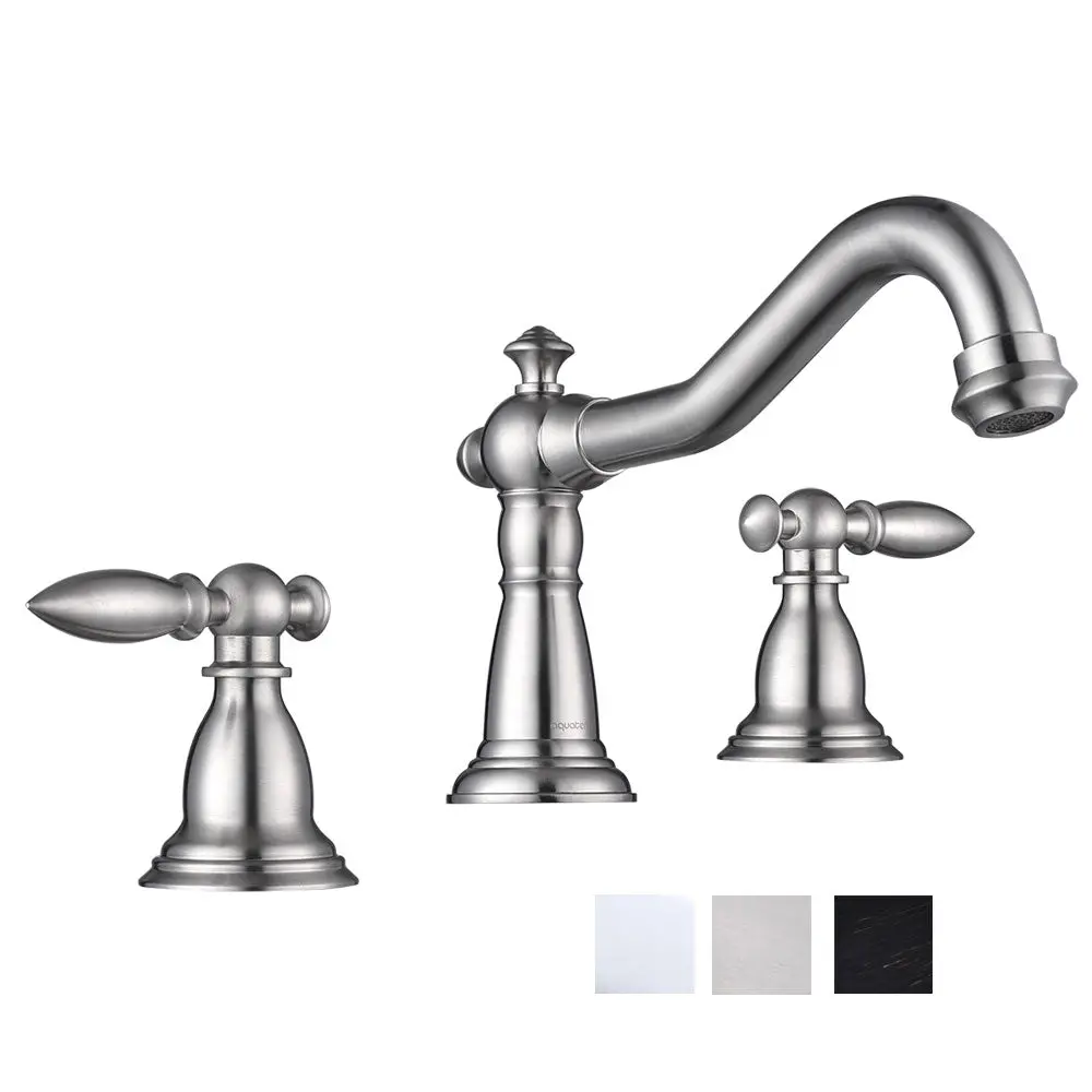 Aquaterior Widespread Faucet 3-Hole 2-Handle Cold Hot 6"H 1