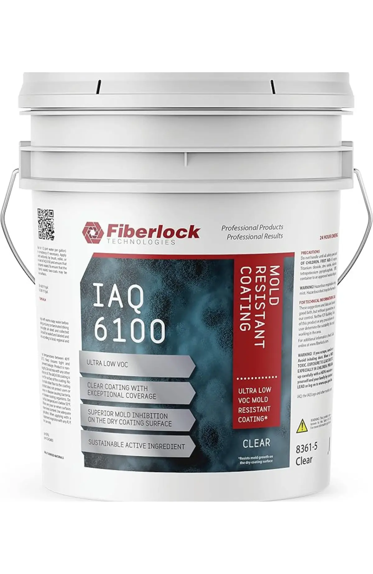 Fiberlock Iaq 6100 Mold Resistant Coating - Clear 5 Gallon - 8361-5 1