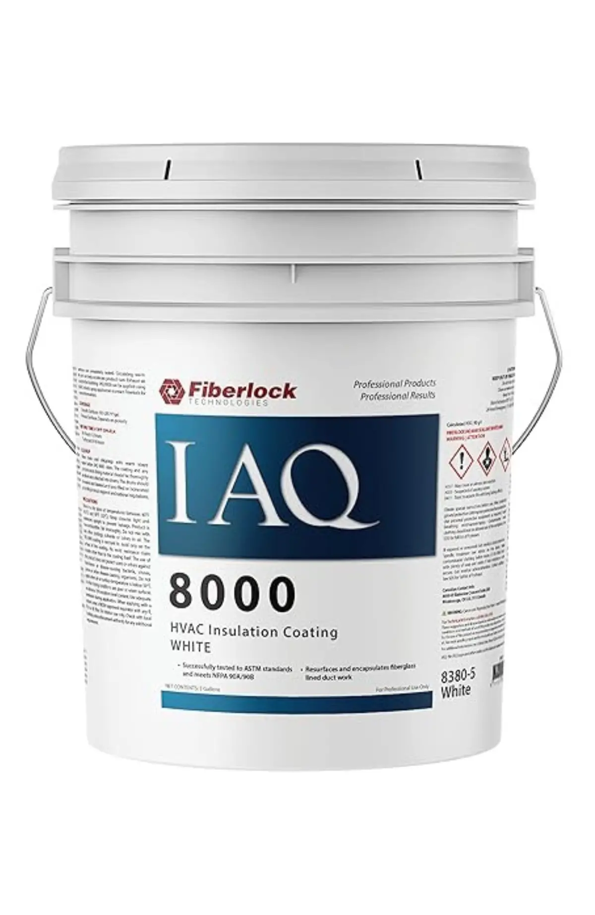 Fiberlock Iaq 8000 - Hvac Insulation Sealer - White 5 Gallon - 8380-5 1