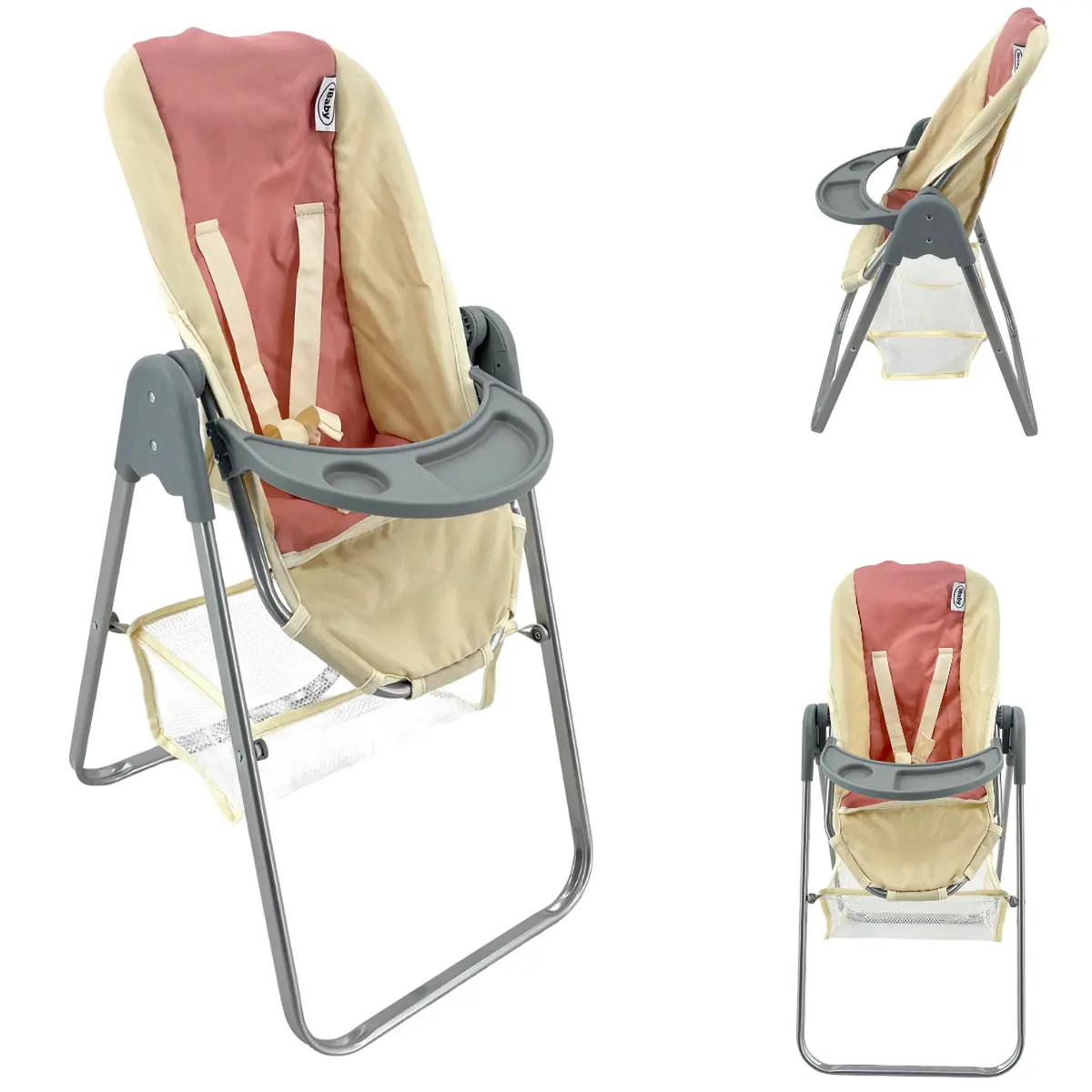 Silla De Comer Juguete Ibaby Apetit Para Muñecos Con Bandeja Y Cinturón 1