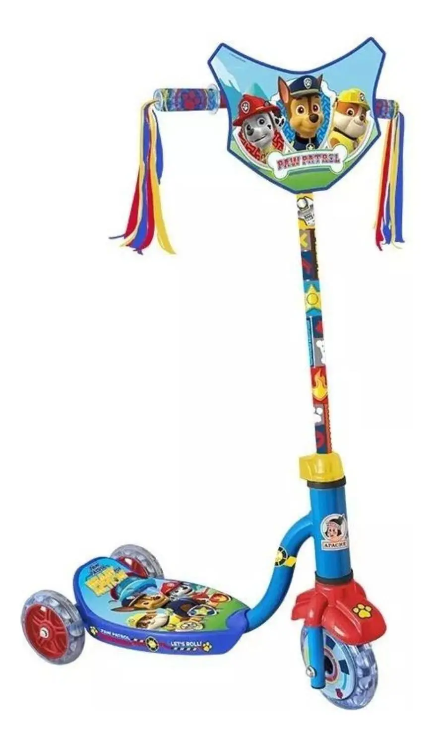 Scooter Para Niño De 4 A 10 Años Paw Patrol - Rojo Con Azul - Apache 1