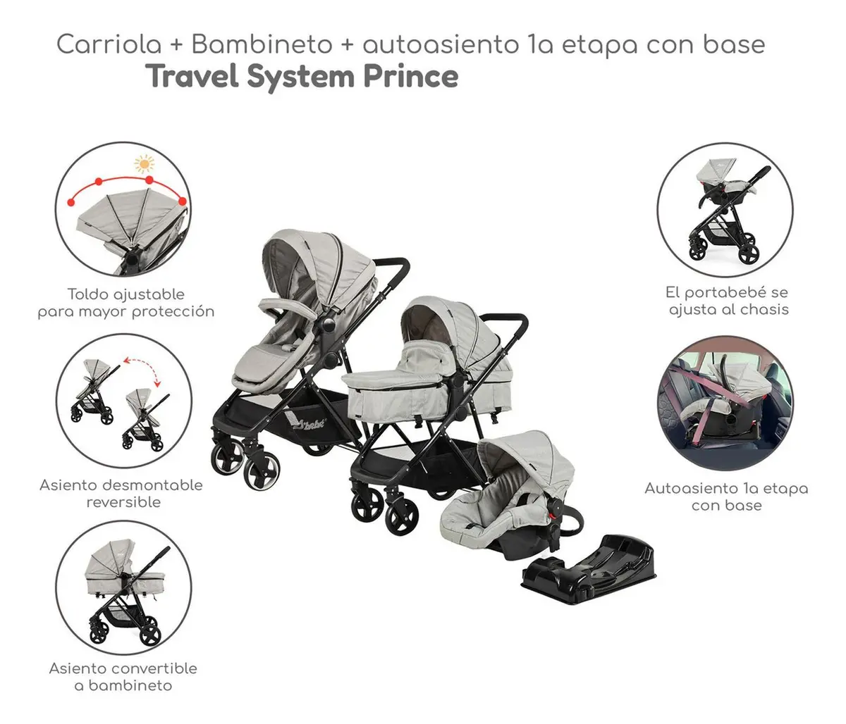 Carriola De Bebe Travel System Prince 3