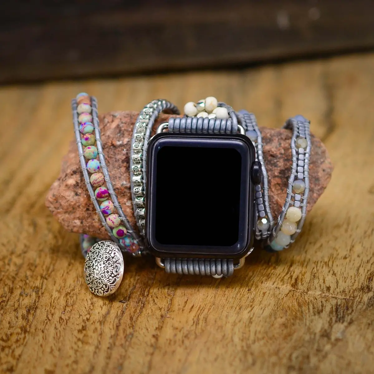 Agape Silver Bohemian Wrapsody Bracelet Band For Apple Watch 1