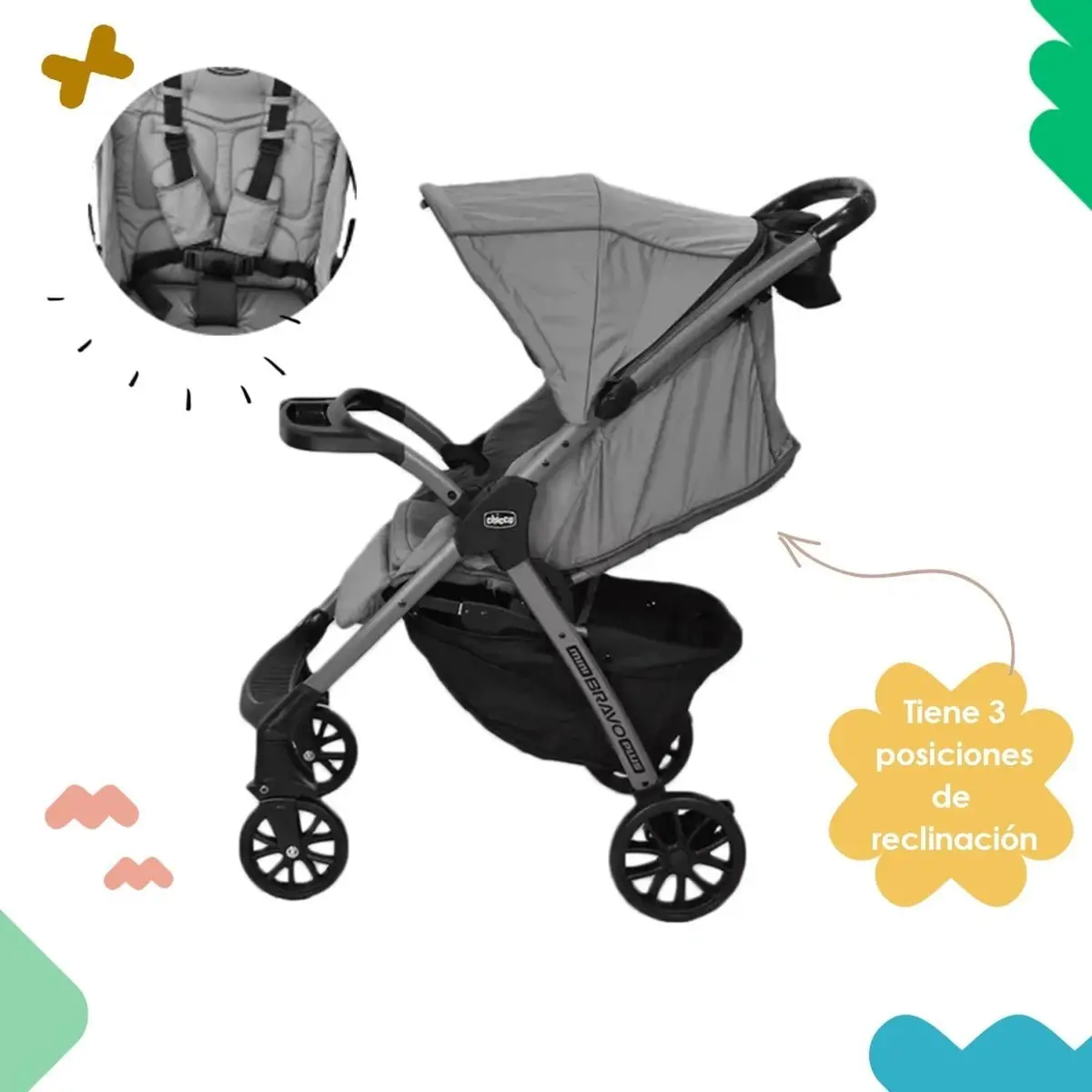 Carriola Travel System Mini Bravo Plus Slate Chicco 2
