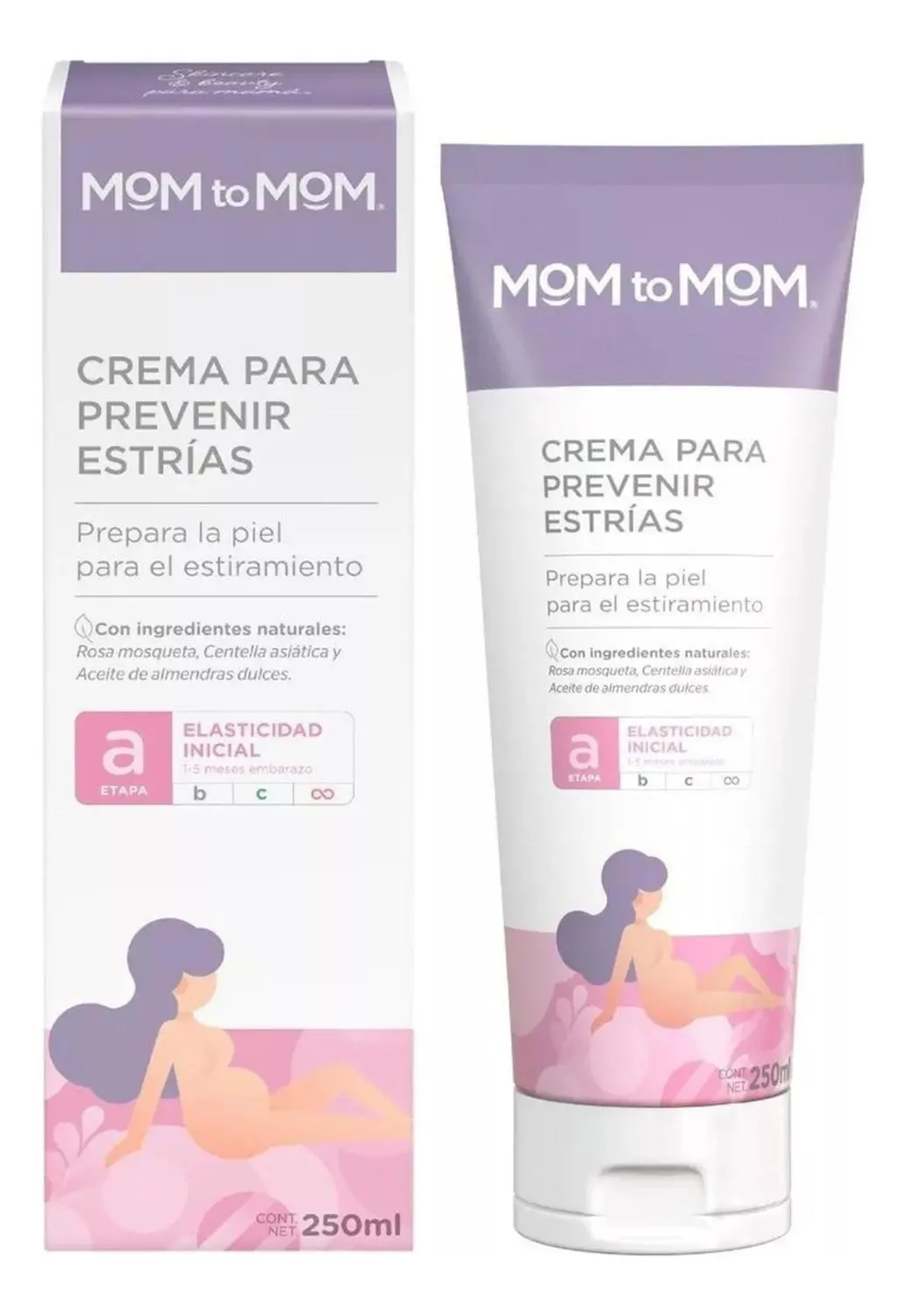 Crema Para Prevenir Estrias Mom To Mom 250Ml 1-5 Meses A Suave Aroma 1