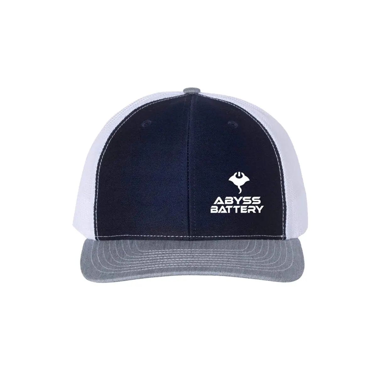 Abyss® - Navy On White Richardson Mesh Trucker Hat 1