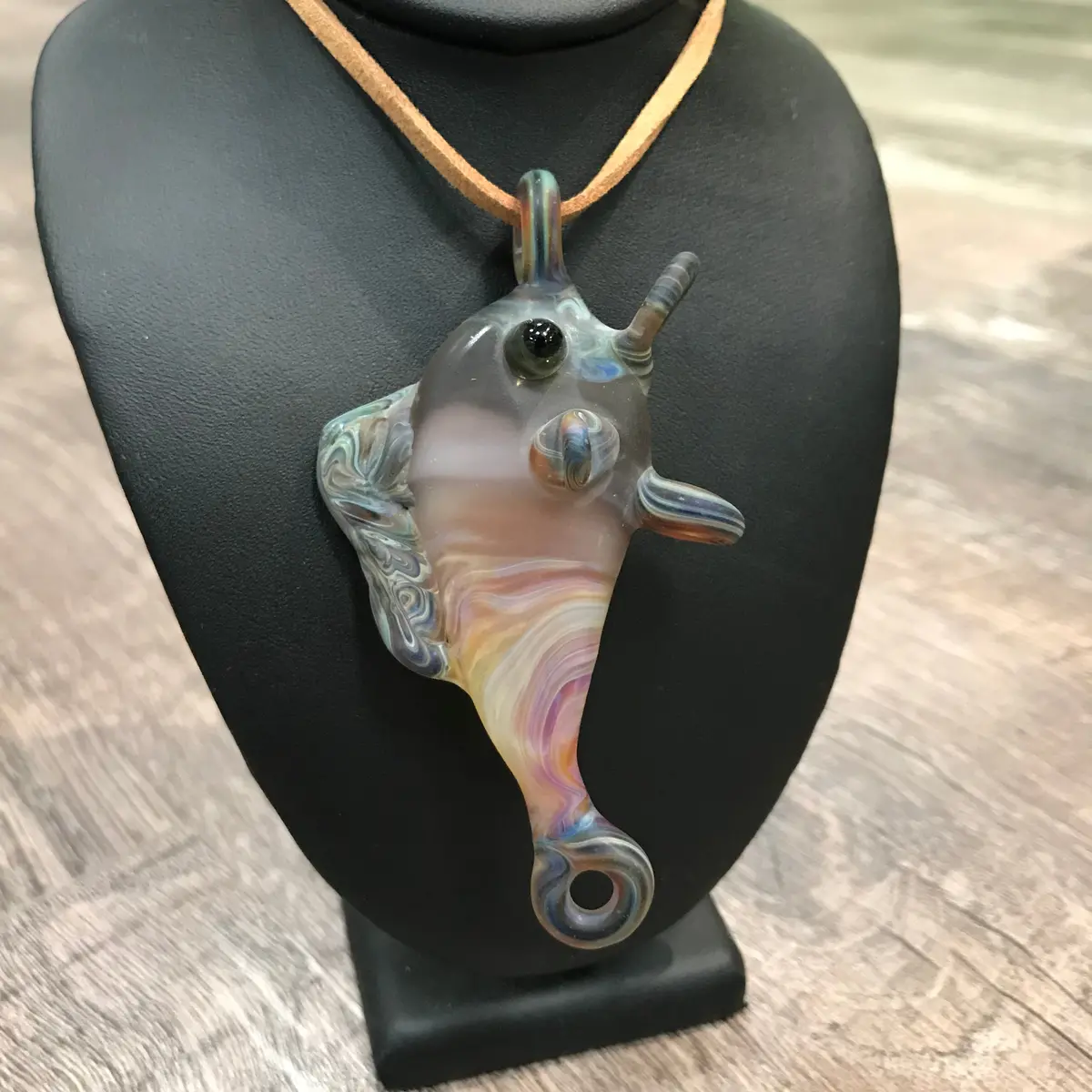 Fozz Glass Sandblasted Lure Pendant 1
