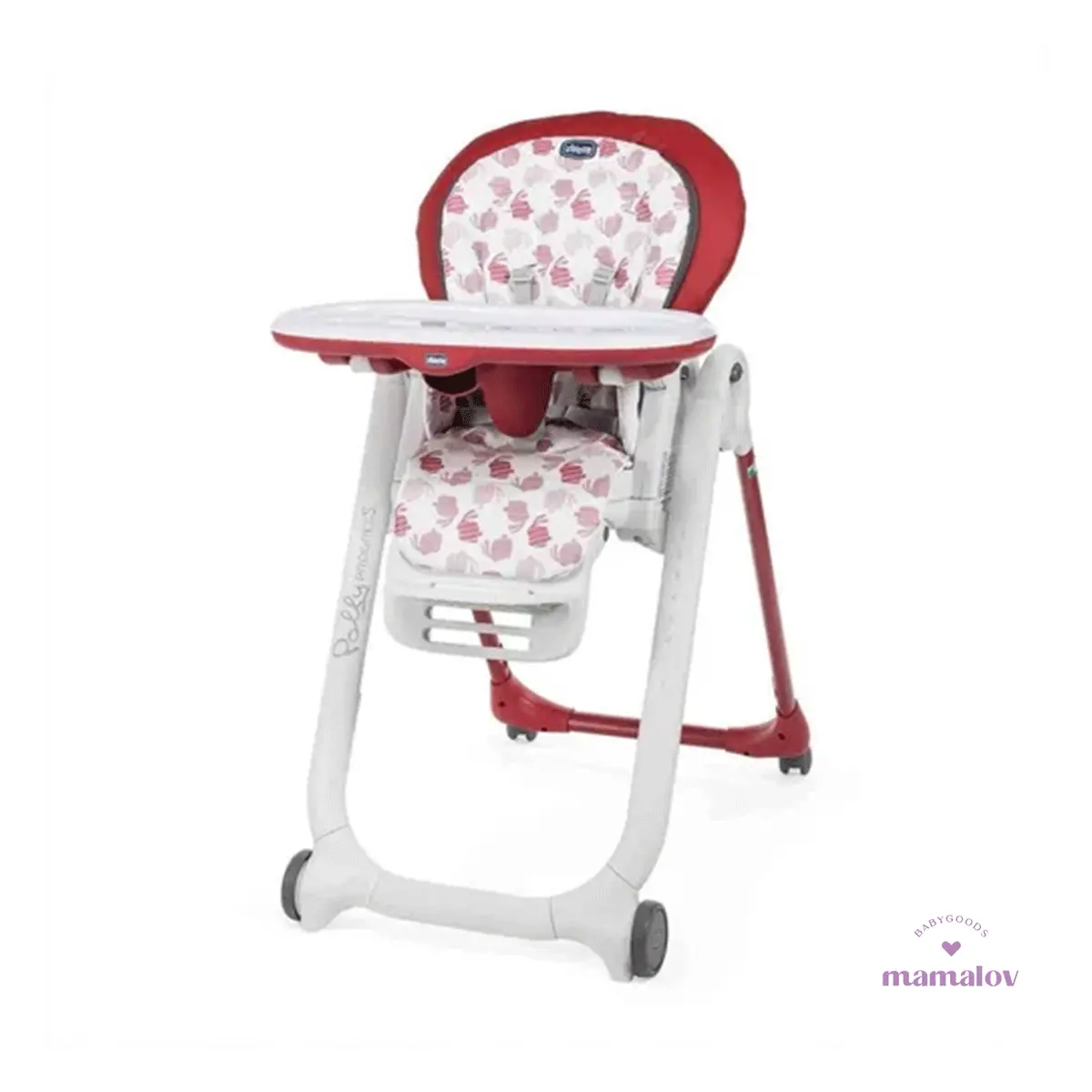 Silla Alta Polly Progress Roja Chicco 1