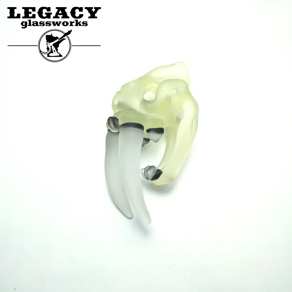 Appalachian Glass Expression (A.G.E.) Uv Sabretooth Skull Pendant 1