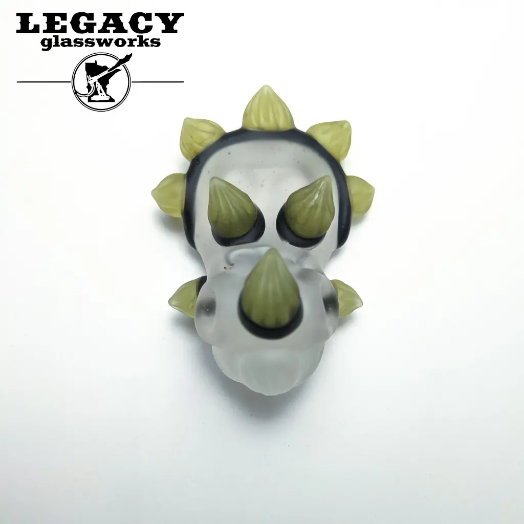Appalachian Glass Expression (A.G.E.)  Uv Triceratops Skull Pendant 1