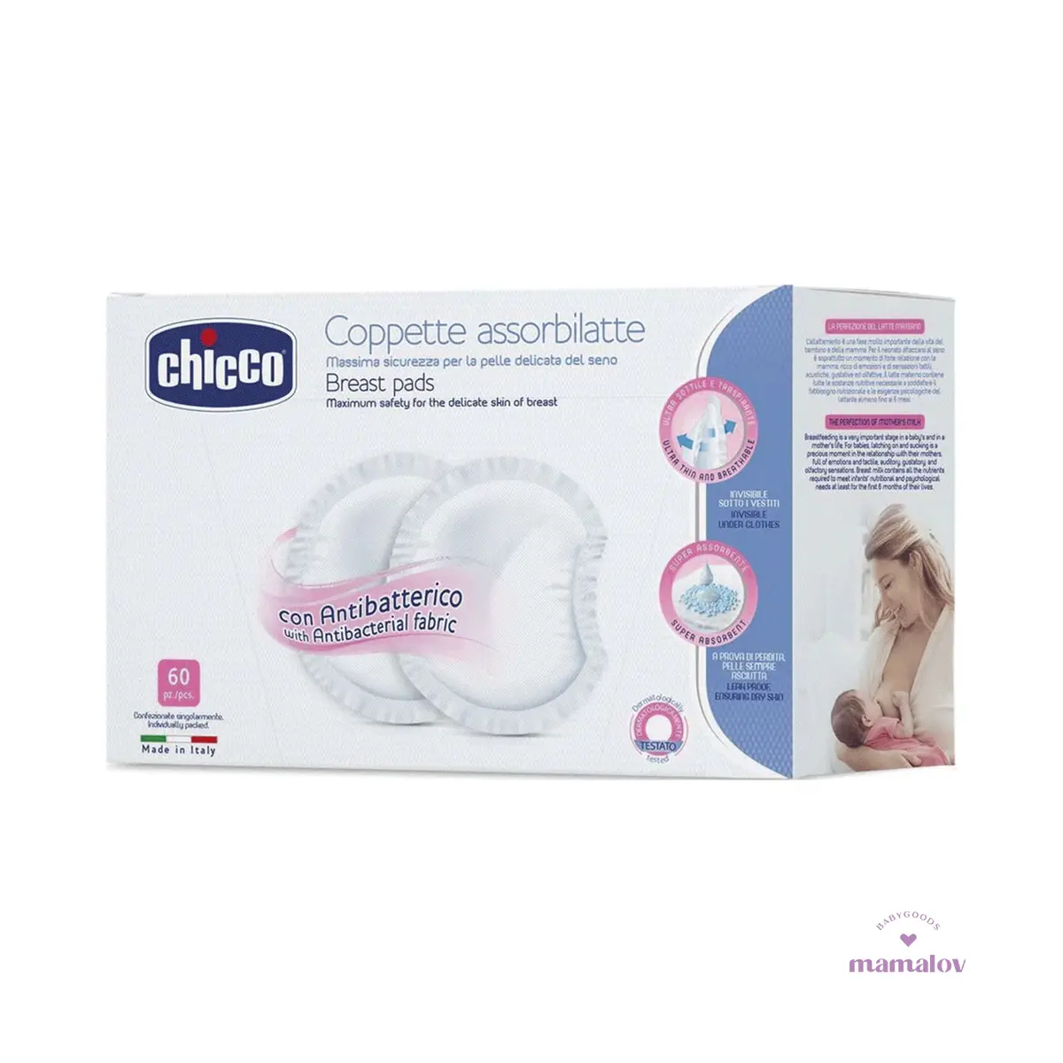 Protectores De Lactancia 60 Pzas Chicco 1