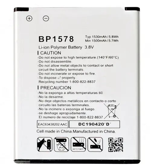 Kazuna Etalk Bp1578 Battery For Phone F019/F119 Li-Ion Battery Verizon 2