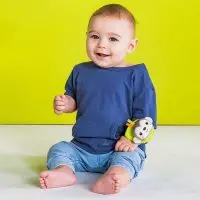 Muñequera Rattle & Teethe Wrist Palms Toy Mon Bright Starts 1