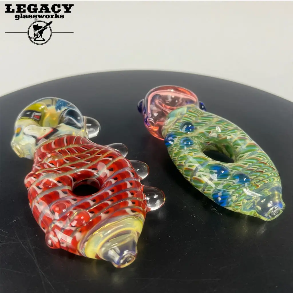 Shadow Craft Glass Colored Donut Dry Pipes 1
