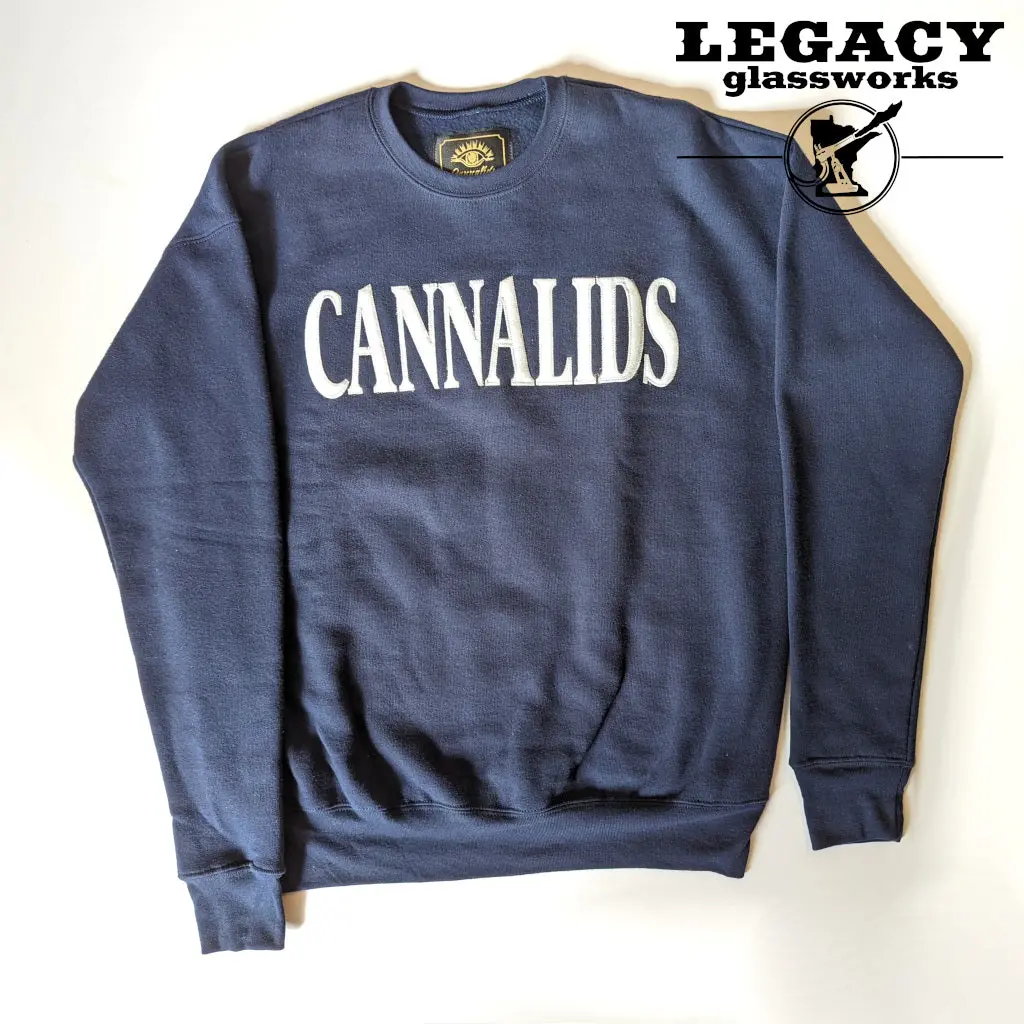 Cannalids Logo Blue Crew-Neck Sweater 1