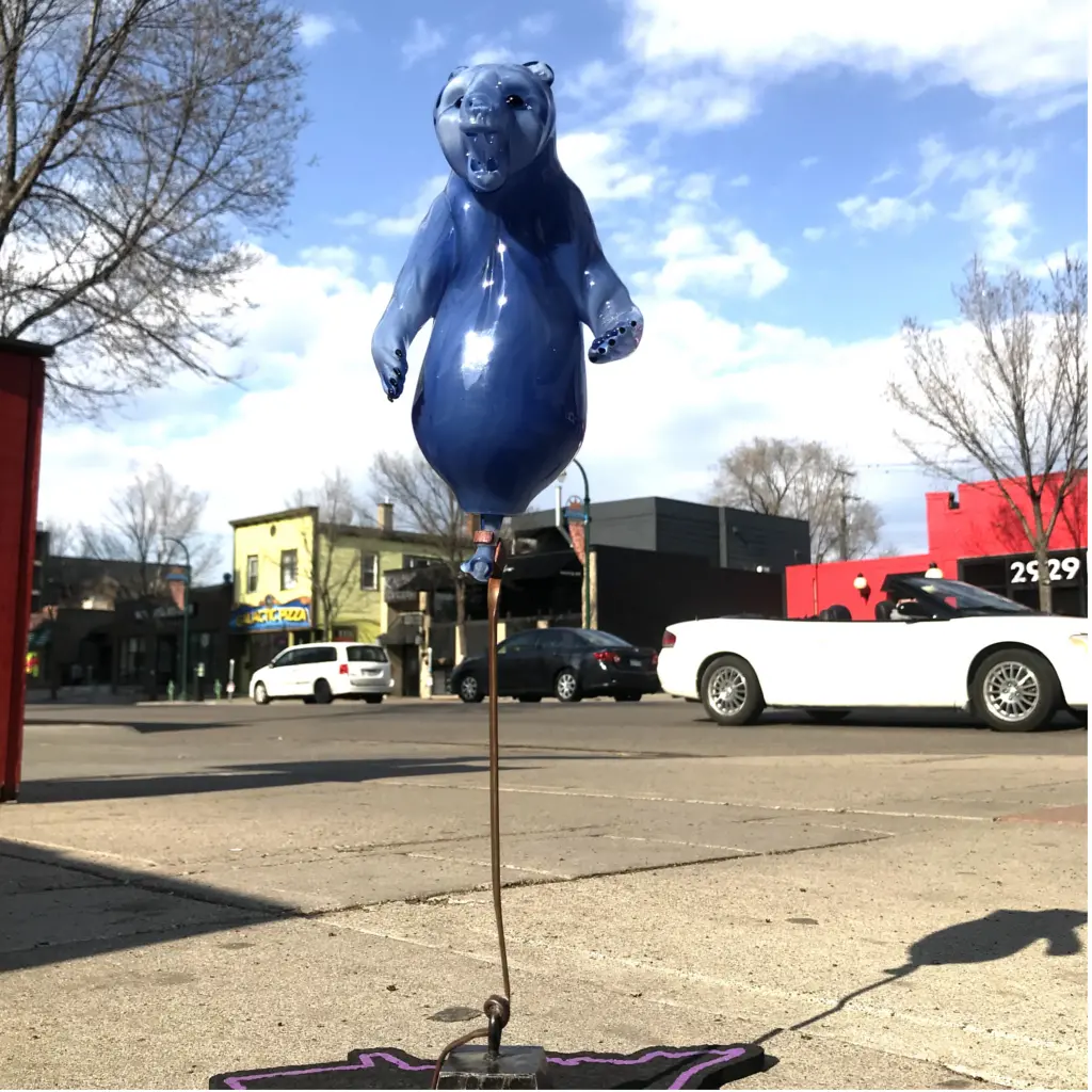 Cha Balloon Bear (Blue) 1
