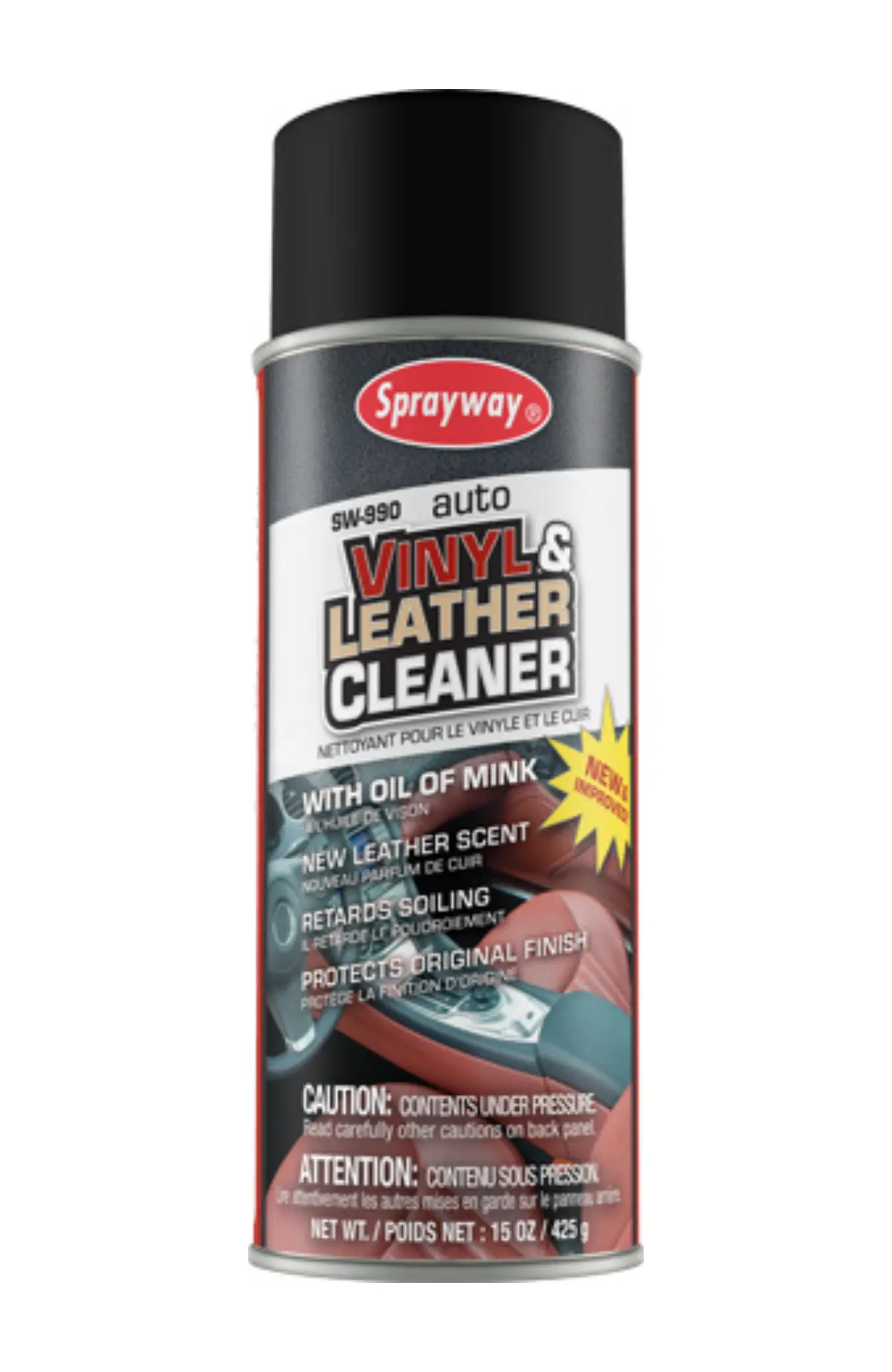 Sprayway -  Vinyl & Leather Cleaner - 15 Oz. - Sw990 1