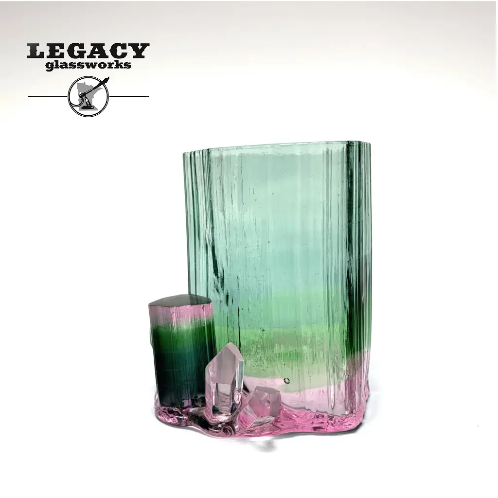 Digger Glass Watermelon Tourmaline Lowball Tumbler 1