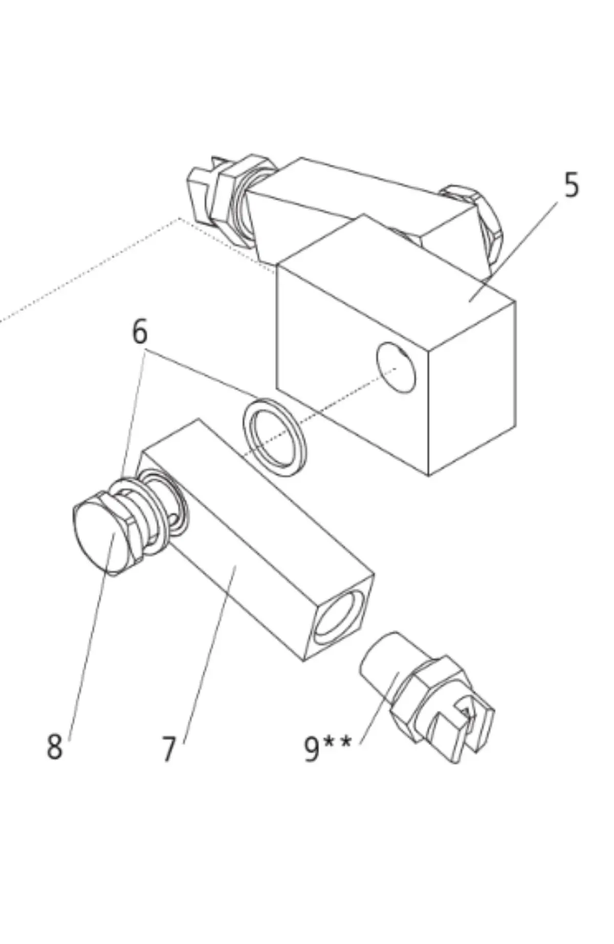 Mosmatic Distributor Arm Assembly For 6" Adjustable Duct Cleaner 900.551 2