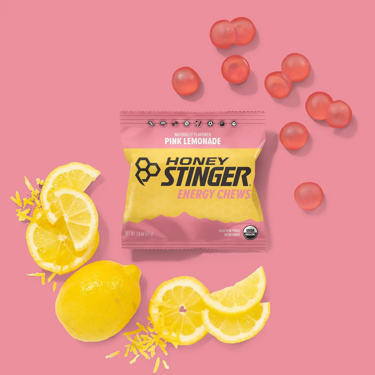 Honey Stinger Energy Chews - Pink Lemonade 1