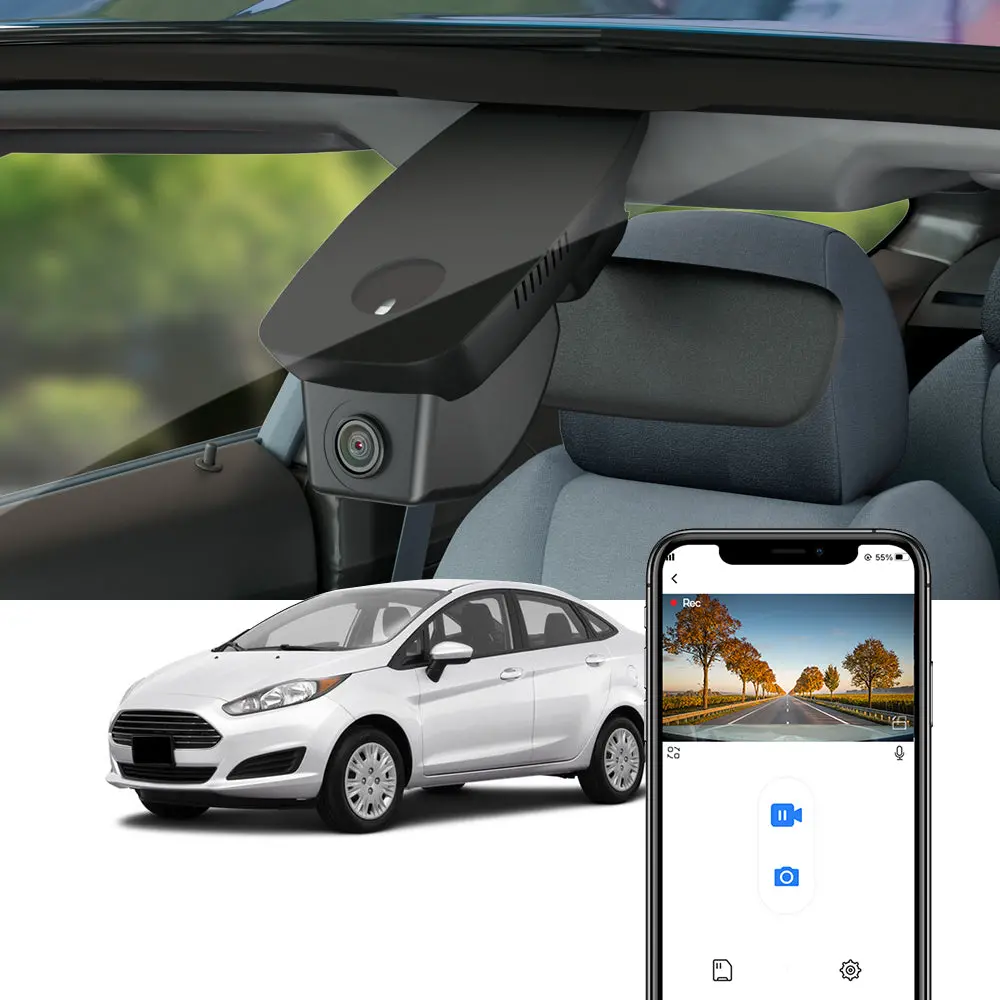 Fitcamx Dash Cam For Ford Fiesta Mk7 Mk7.5 2013-2017 1