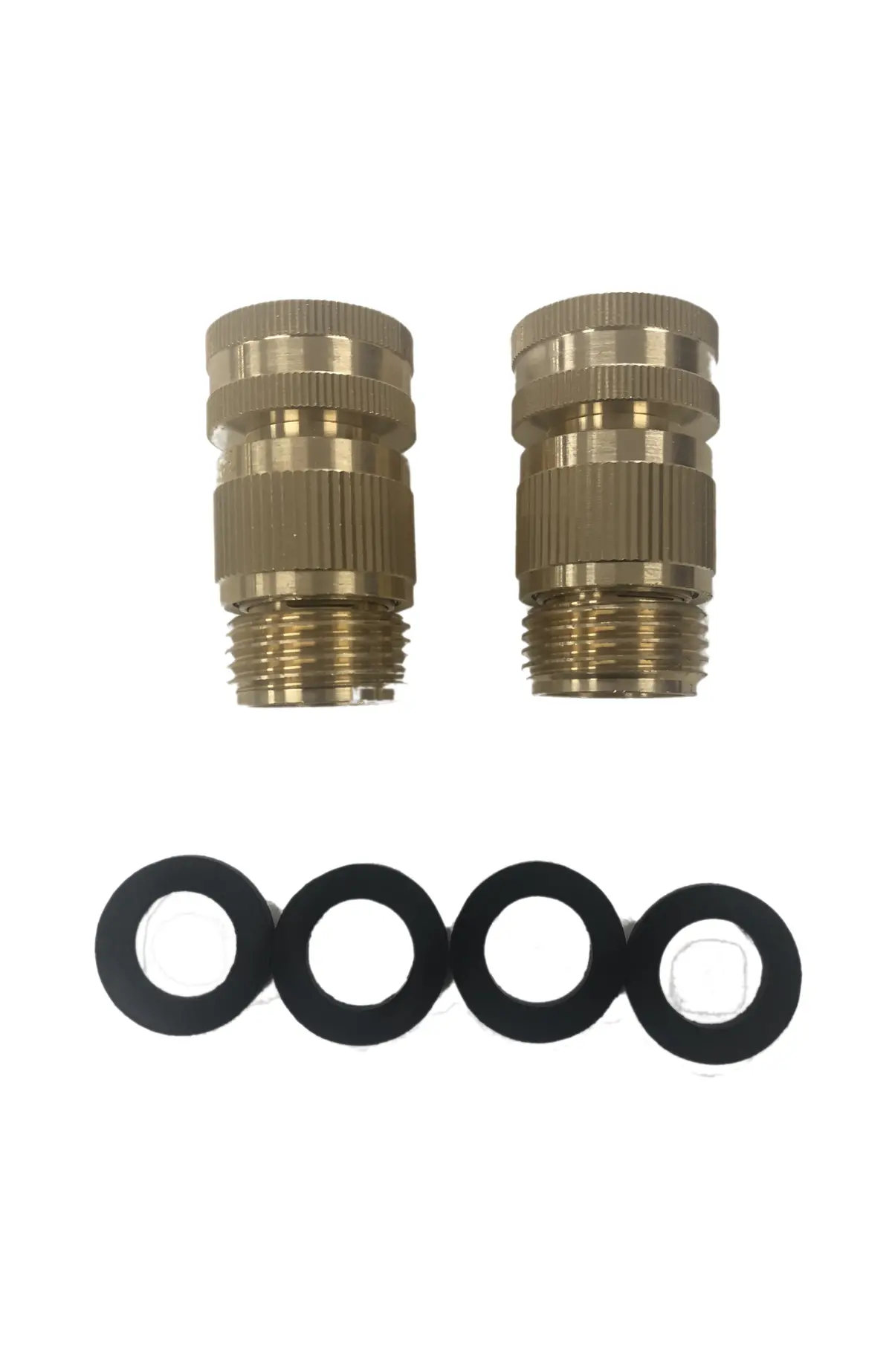 Hose Quick Connects - Male To Female Threaded Water Hose - Set Of 2 Brass 1