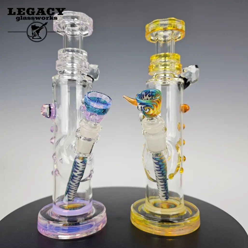 Hubbard Glass Straight Tube With Worked Matching Slide 1