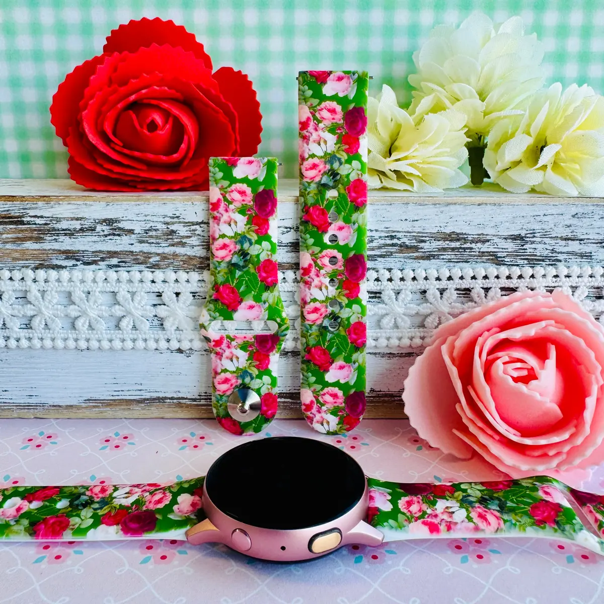 Garden Party Print Silicone Band For Samsung Watch 1