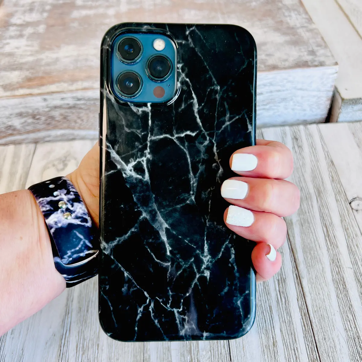 Black Marble Case For Iphone 1