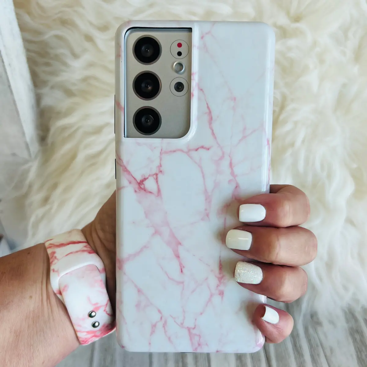 Pink Marble Case For Samsung Galaxy 1