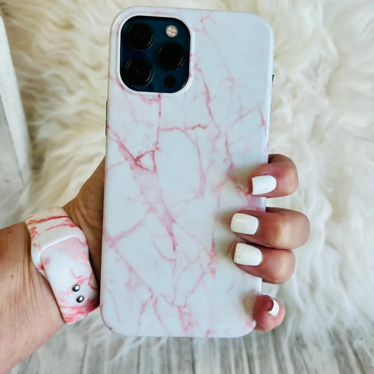 Pink Marble Case For Iphone 1