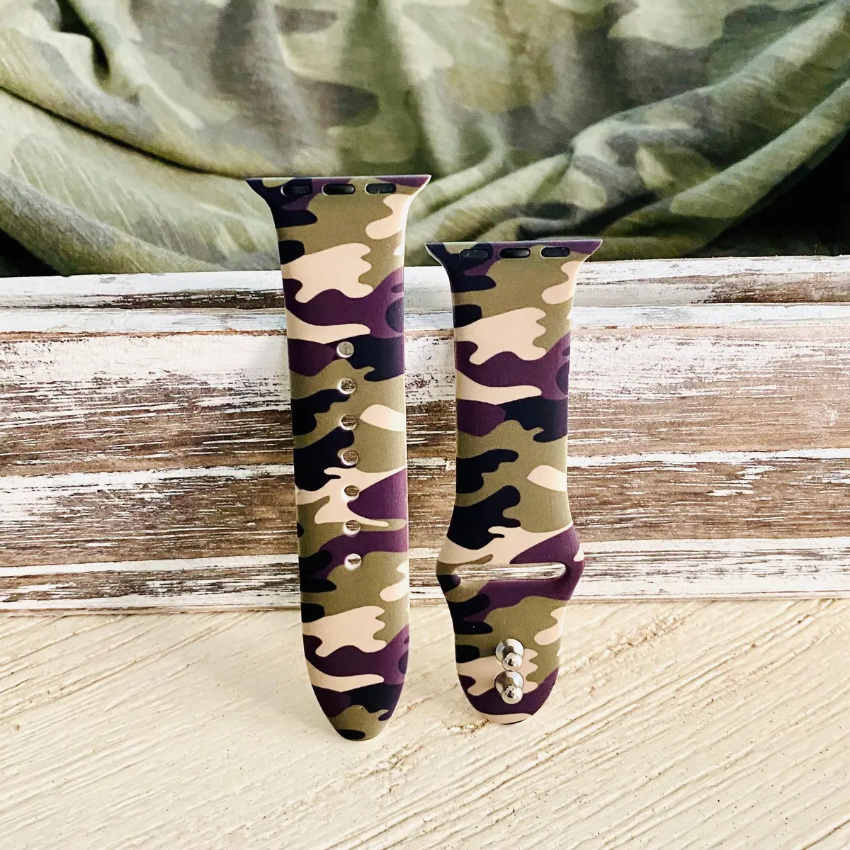 Camouflage Print Silicone Band For Apple Watch 1