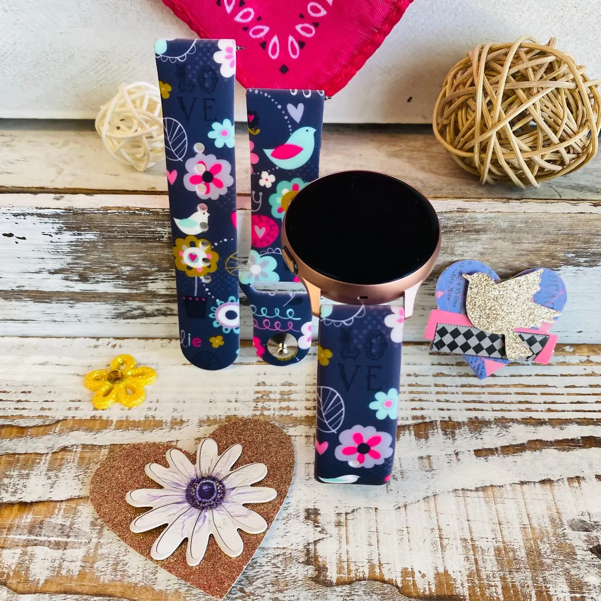 Birdie Print Silicone Band For Samsung Watch 1