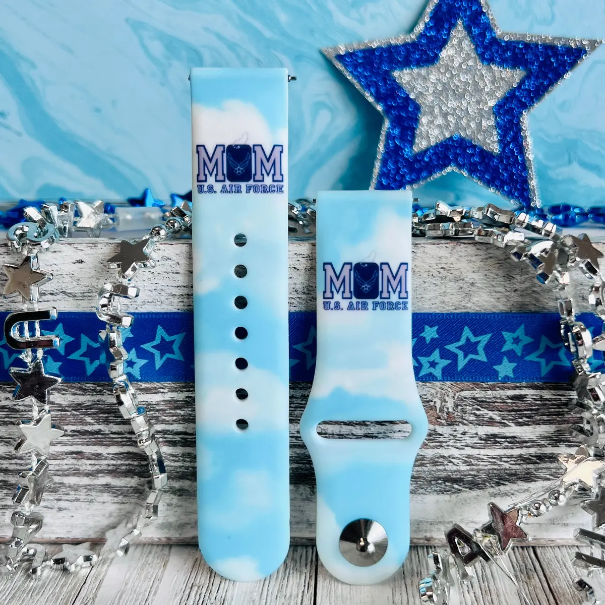 U.S. Air Force Mom Print Silicone Band For Samsung Watch 1