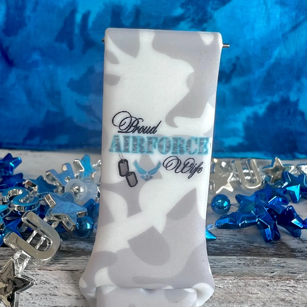 Proud Air Force Wife Print Silicone Band For Samsung Watch 4