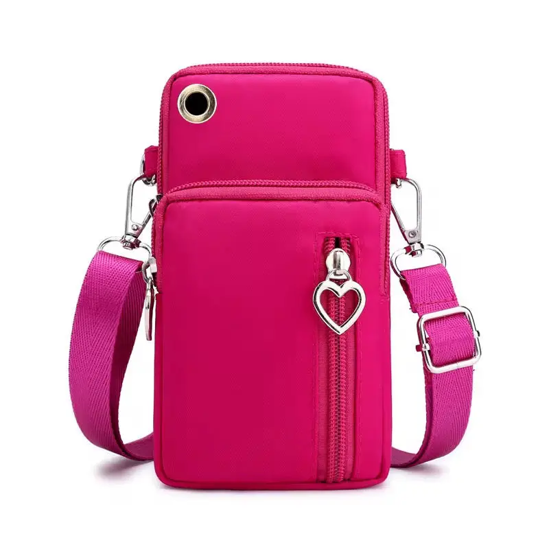 Jet Set Go Solid Color Nylon Crossbody Phone Purse Multiple Colors Available 1