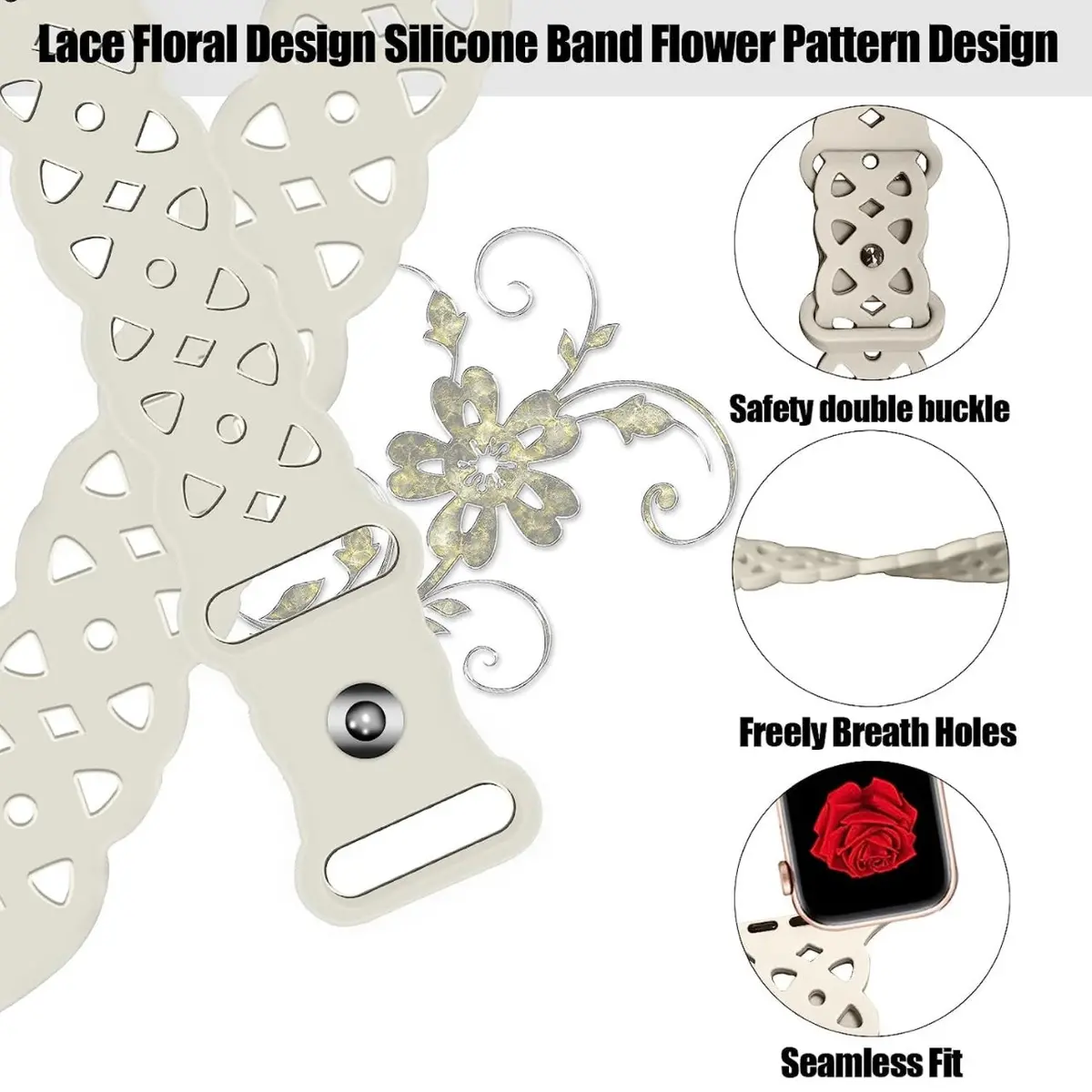 Braided Bliss Silicone Band For Apple Watch Multiple Colors Available 2