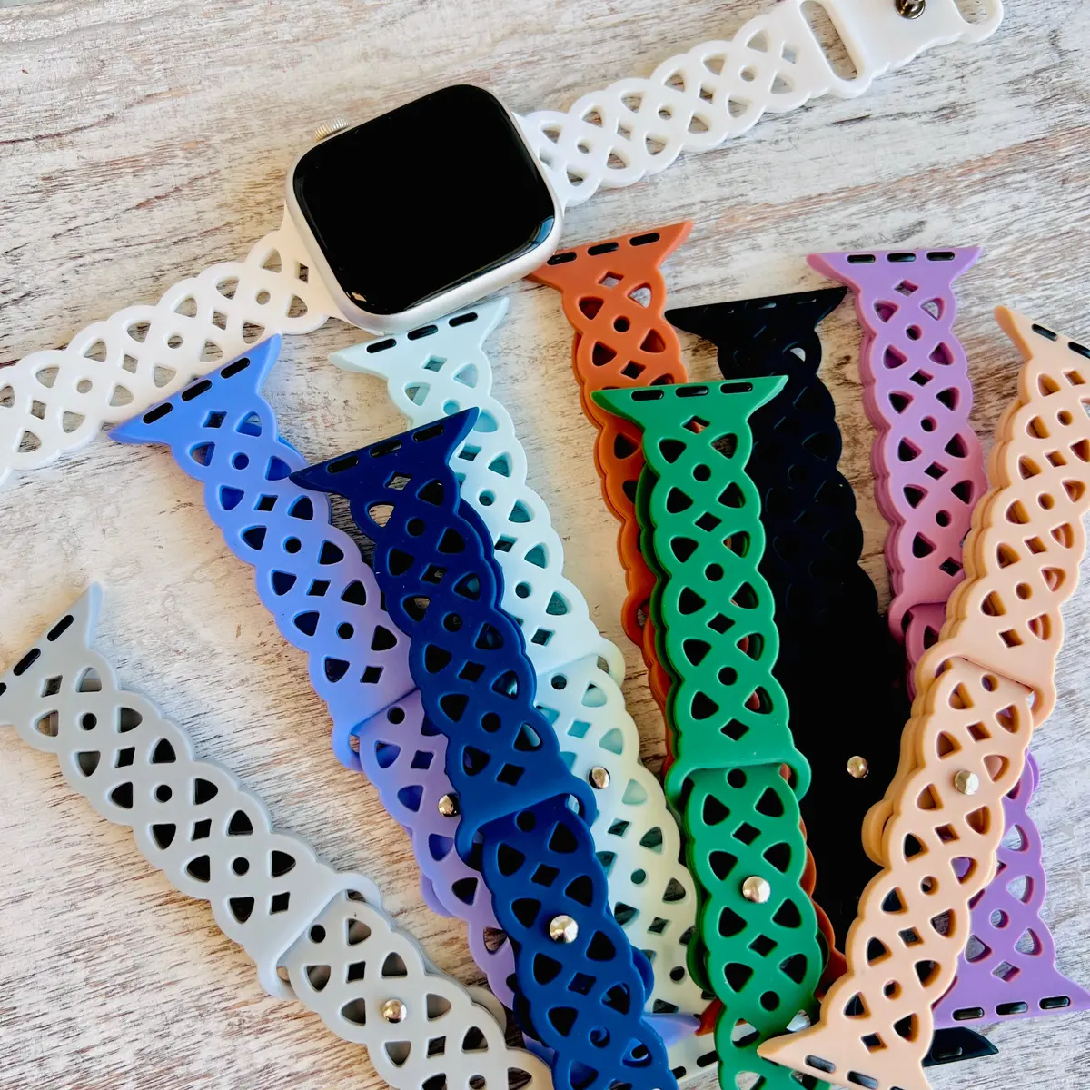 Braided Bliss Silicone Band For Apple Watch Multiple Colors Available 1