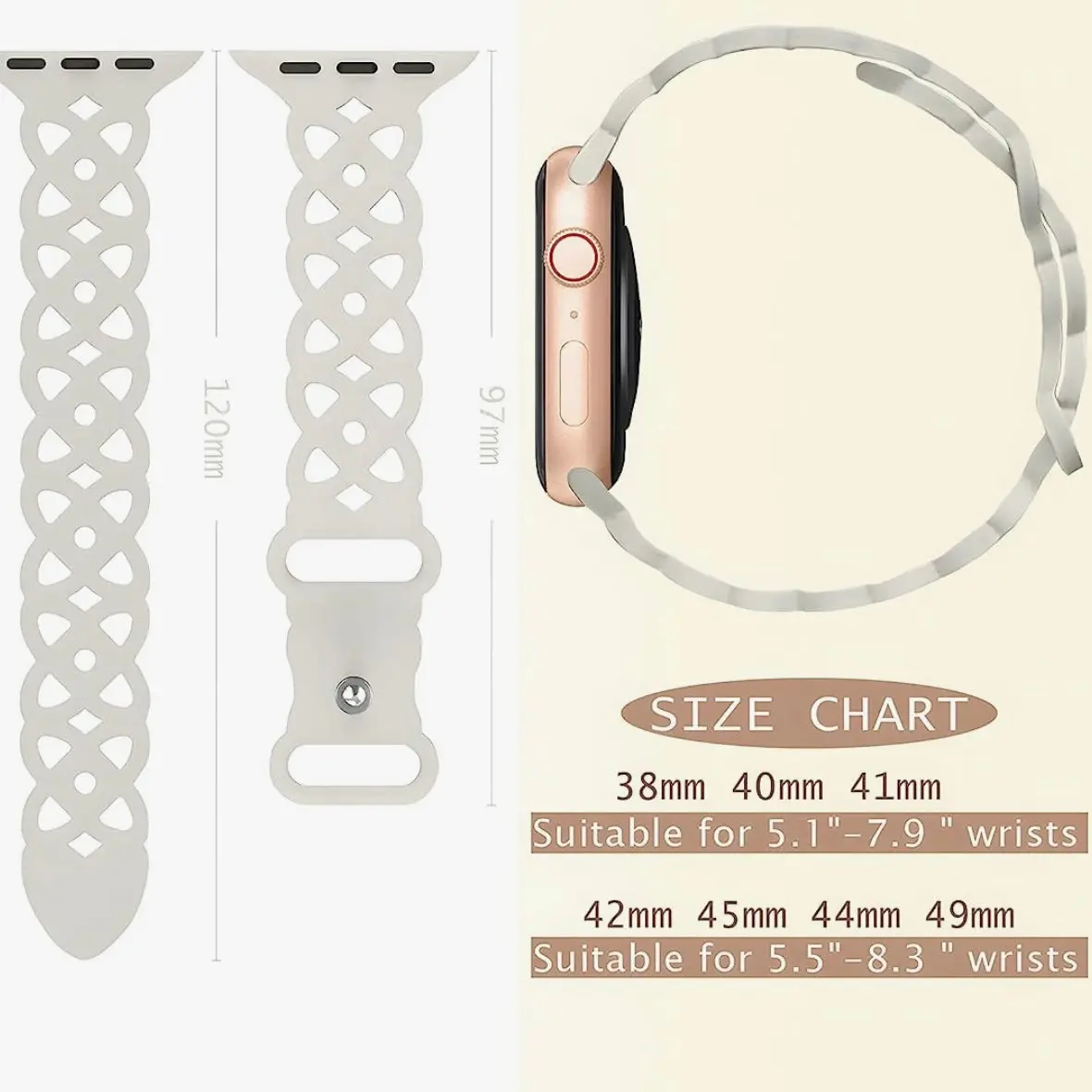 Braided Bliss Silicone Band For Apple Watch Multiple Colors Available 3