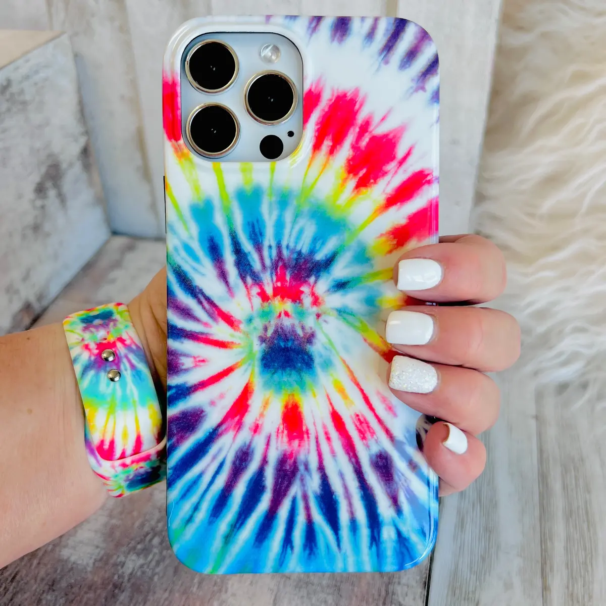 Blue Tie Dye Phone Case For Iphone 1