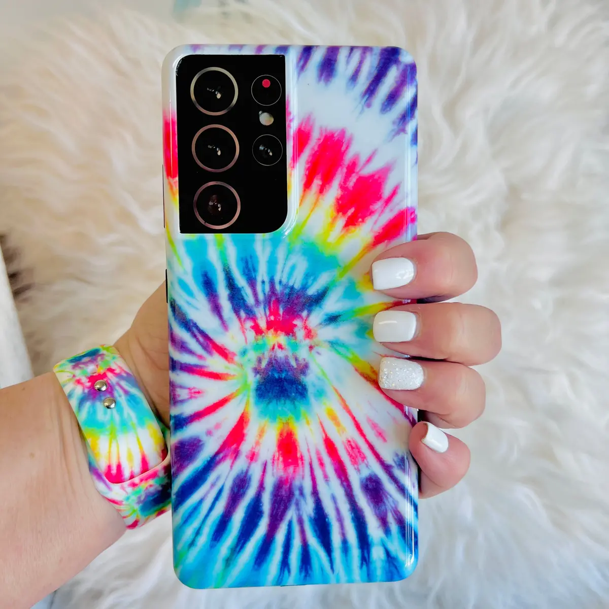 Blue Tie Dye Cell Phone Case For Samsung Galaxy 1