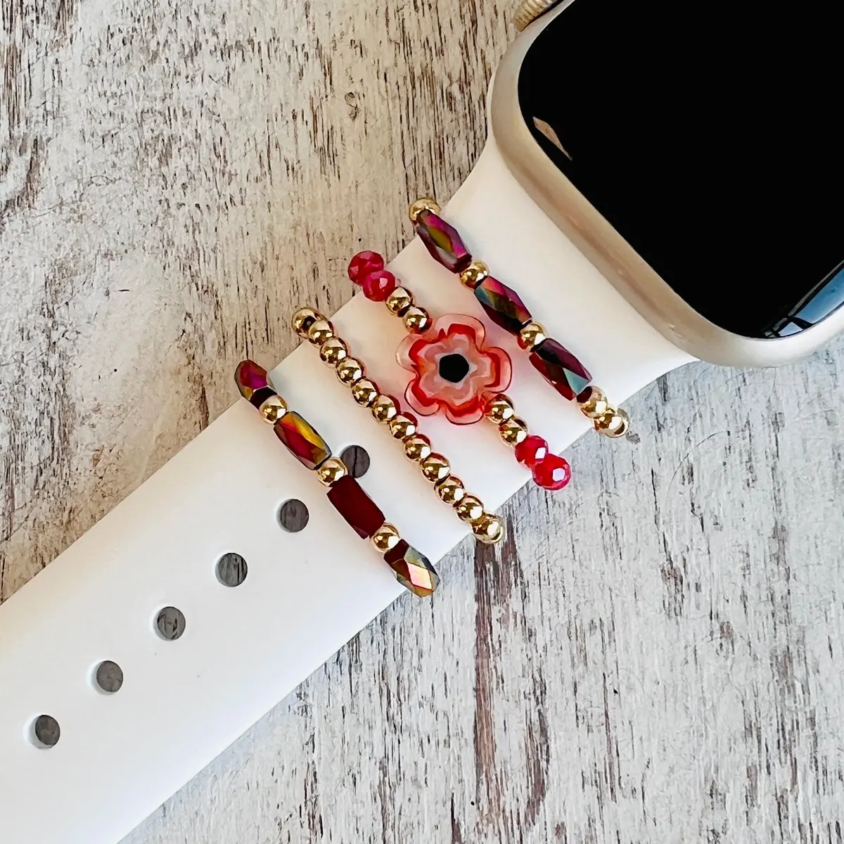 Band Bling 4Pc Stack Beaded Boho-Pearl Blossoms Multiple Colors Available 1