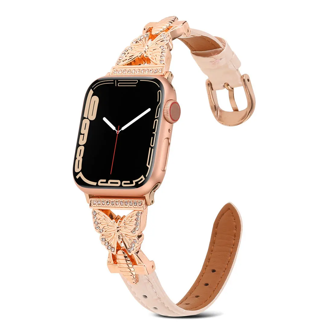 Butterfly Luxe Faux Leather Band For Apple Watch Multiple Colors Available 1