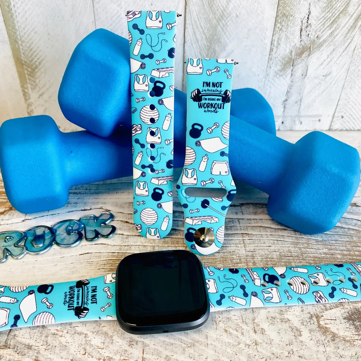 Fancy Workout Print Silicone Band For Fitbit Versa 1/2 1