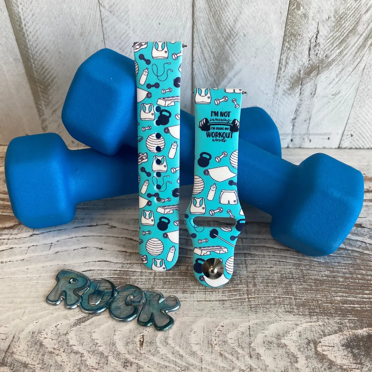 Fancy Workout Print Silicone Band For Samsung Watch 4