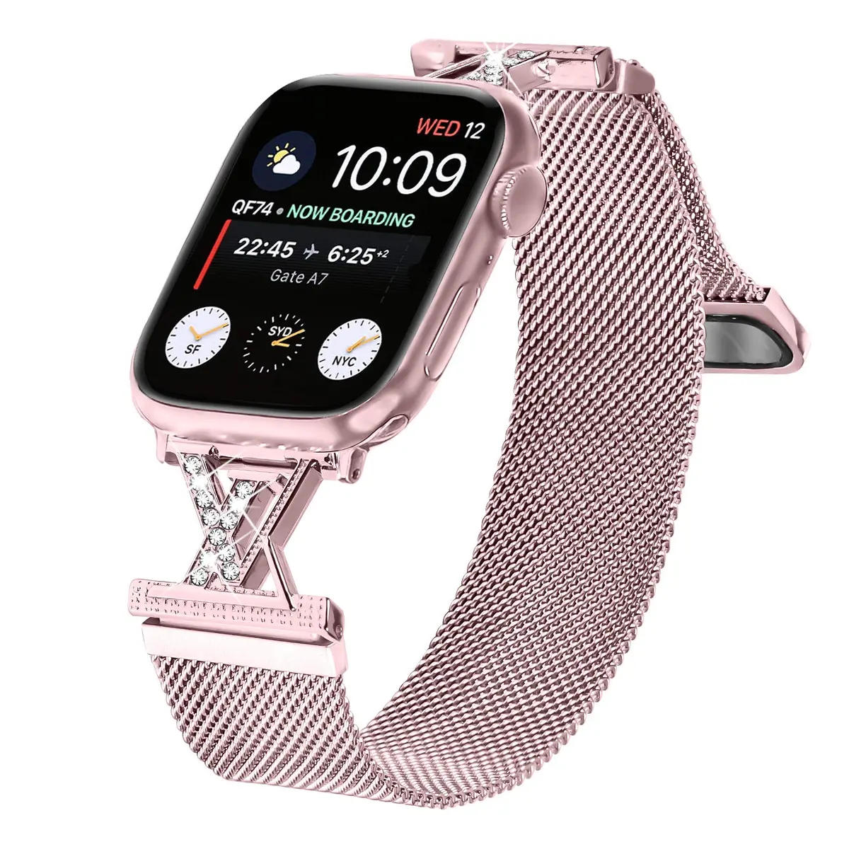 Crystal Couture Milanese Loop Band For Apple Watch Multiple Colors Available 4