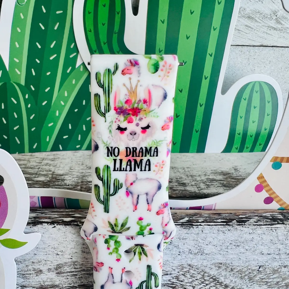 No Drama Llama Print Silicone Band For Samsung Watch 2