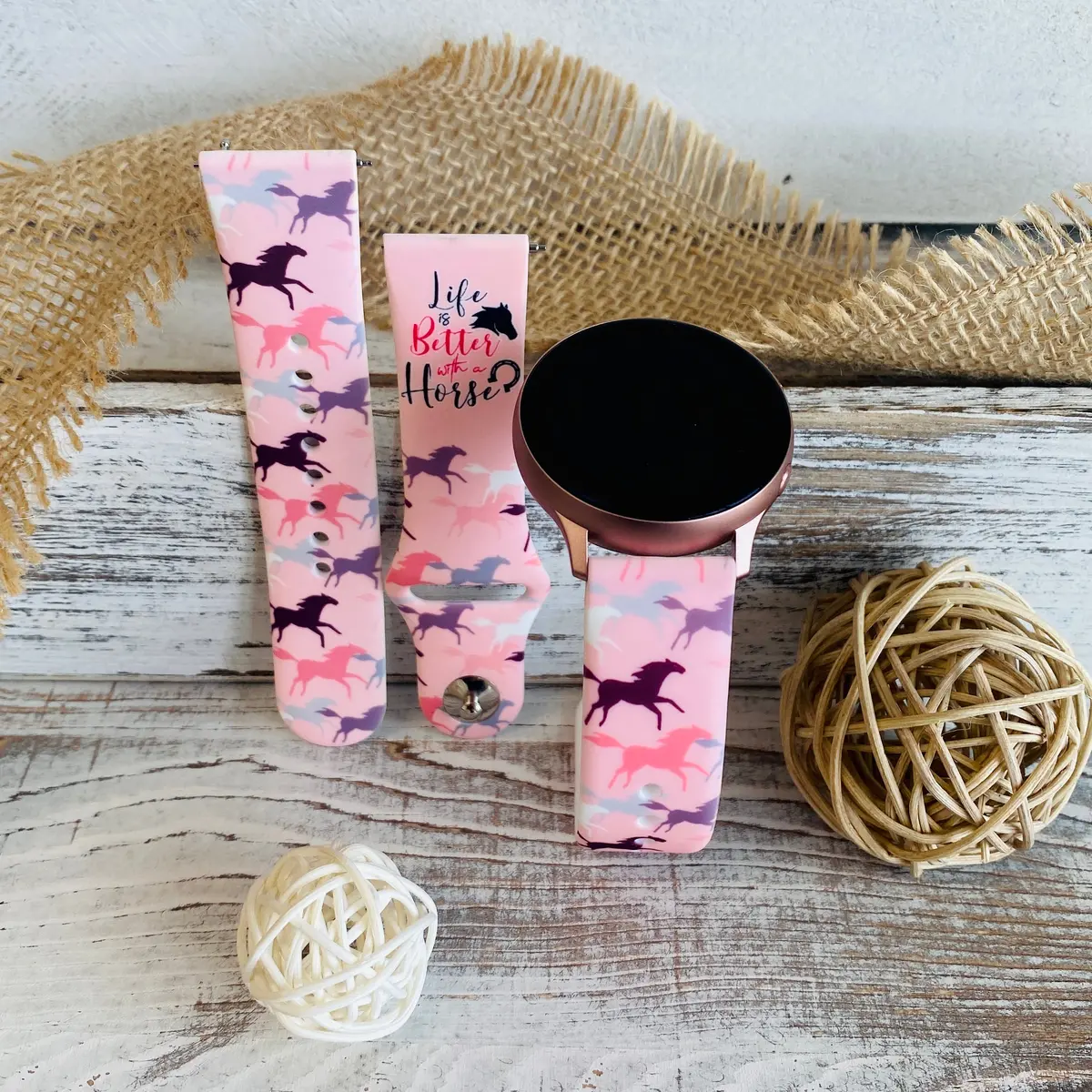 Horse Life Print Silicone Band For Samsung Watch 1