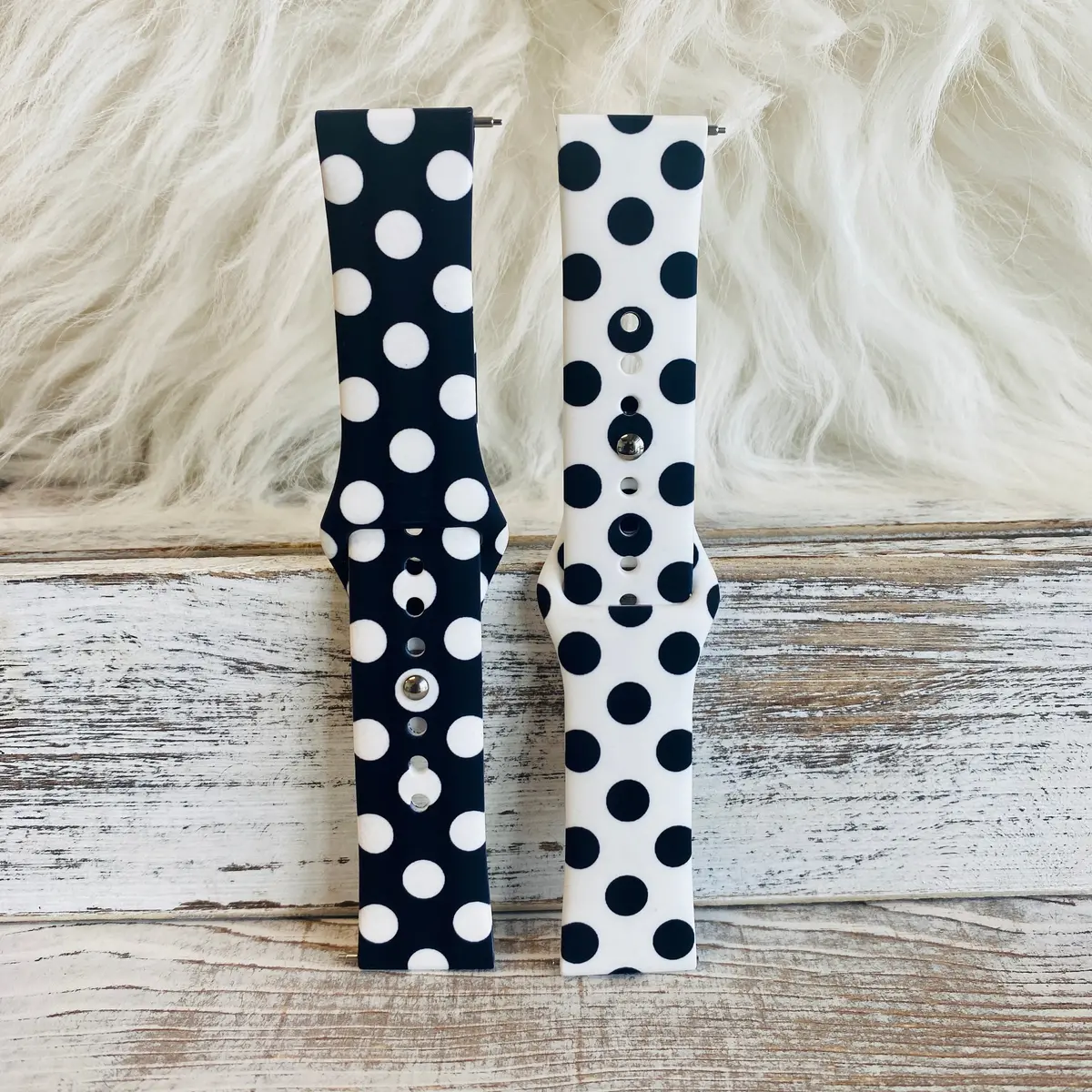 Polka Dot Print Silicone Band For Samsung Watch Multiple Colors Available 3